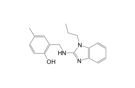 4-methyl-2-{[(1-propyl-1H-benzimidazol-2-yl)amino]methyl}phenol