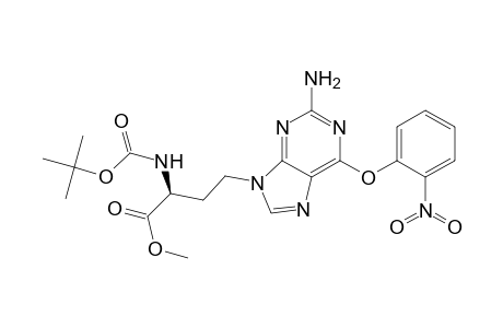 (2S)-4-[2-amino-6-(2-nitrophenoxy)-9-purinyl]-2-[[(2-methylpropan-2-yl)oxy-oxomethyl]amino]butanoic acid methyl ester