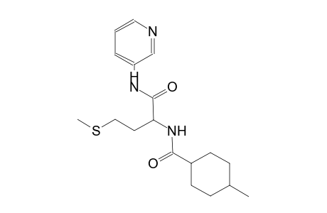 cyclohexanecarboxamide, 4-methyl-N-[3-(methylthio)-1-[(3-pyridinylamino)carbonyl]propyl]-