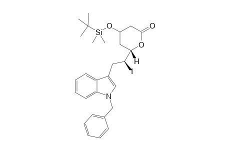 (6R)-6-[2'-(1''-Benzyl-1H-indol-3''-yl)-1-iodoethyl-4-[(t-butyldimethylsilyl)oxy]tetrahydro-2H-pyran-2-one