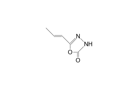 5-(1-trans-Propenyl)-1,3,4-oxadiazolinone-2