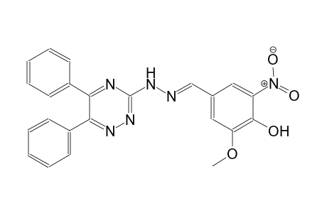 4-hydroxy-3-methoxy-5-nitrobenzaldehyde (5,6-diphenyl-1,2,4-triazin-3-yl)hydrazone