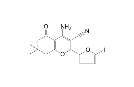 4-amino-2-(5-iodo-2-furyl)-7,7-dimethyl-5-oxo-5,6,7,8-tetrahydro-2H-chromene-3-carbonitrile