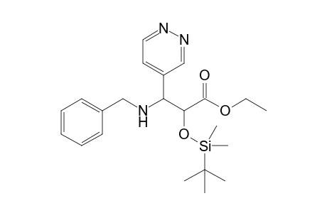 Ethyl 2-[(tert-butyldimethylsilyl)oxy]-3-(benzylamino)-3-(4-pyridazinyl)propanoate