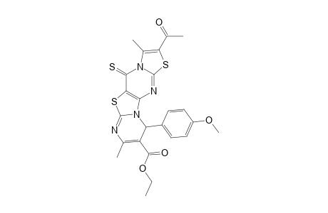 #7C;ETHYL-2-ACETYL-3,8-DIMETHYL-10-(4-METHOXYPHENYL)-5-THIOXO-10H-THIAZOLO-[3'',2'':1',2']-PYRIMIDO-[4',5':4,5]-THIAZOLO-[3,2-A]-PYRIMIDINE-9-CARBOXYLATE;COMPO