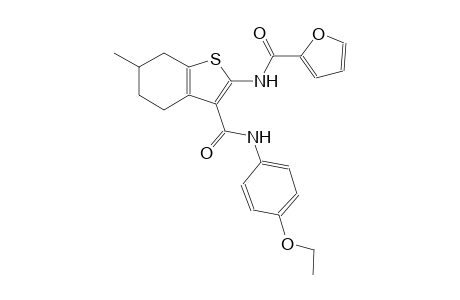 N-{3-[(4-ethoxyanilino)carbonyl]-6-methyl-4,5,6,7-tetrahydro-1-benzothien-2-yl}-2-furamide