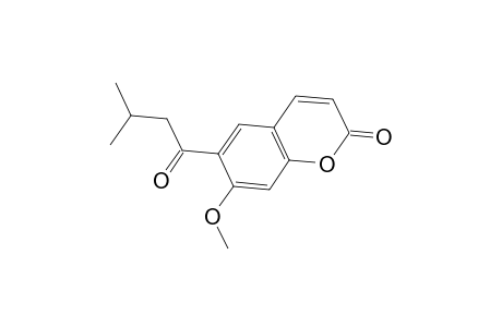 7-Methoxy-6-(3-methylbutanoyl)-2H-chromen-2-one