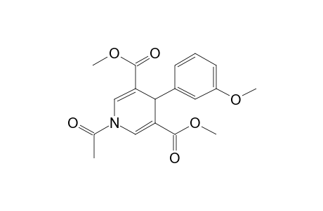 Dimethyl 4-(3-methoxyphenyl)-1,4-dihydropyridine-3,5-dicarboxylate, N-acetyl-