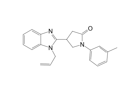 1-(3-Methylphenyl)-4-[1-(prop-2-en-1-yl)-1H-1,3-benzodiazol-2-yl]pyrrolidin-2-one