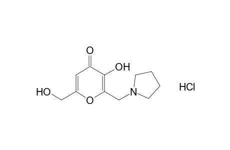 3-hydroxy-6-(hydroxymethyl)-2-[(1-pyrrolidinyl)methyl]-4H-pyran-4-one, hydrochloride
