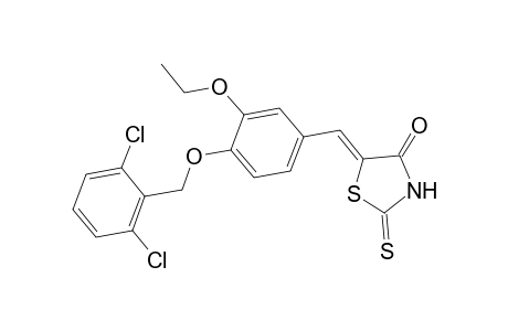 (5Z)-5-{4-[(2,6-dichlorobenzyl)oxy]-3-ethoxybenzylidene}-2-thioxo-1,3-thiazolidin-4-one