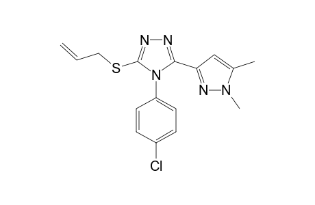 3-(allylthio)-4-(p-chlorophenyl)-5-(1,5-dimethylpyrazol-3-yl)-4H-1,2,4-triazole