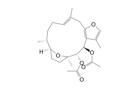 6,9-Epoxycyclotetradeca[b]furan-4,5-diol, 4,5,6,7,8,9,10,11,12,15-decahydro-3,6,10,14-tetramethyl-, diacetate, (4R*,5S*,6R*,9S*,10R*,13E)-(+)-