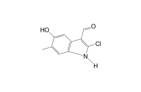 2-chloro-5-hydroxy-6-methylindole-3-carboxaldehyde