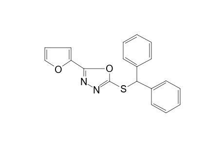 2-(Benzhydrylsulfanyl)-5-(2-furyl)-1,3,4-oxadiazole