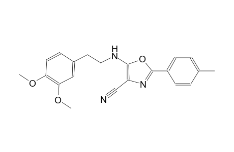 5-{[2-(3,4-dimethoxyphenyl)ethyl]amino}-2-(4-methylphenyl)-1,3-oxazole-4-carbonitrile