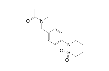 N-methyl-N-[p-(tetrahydro-2H-1,2-thiazin-2-yl)benzyl]acetamide, S,S-dioxide