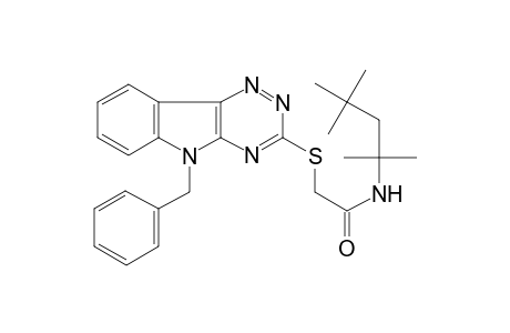 2-[(5-benzyl-[1,2,4]triazino[5,6-b]indol-3-yl)sulfanyl]-N-(1,1,3,3-tetramethylbutyl)acetamide