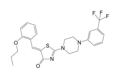 (5Z)-5-(2-propoxybenzylidene)-2-{4-[3-(trifluoromethyl)phenyl]-1-piperazinyl}-1,3-thiazol-4(5H)-one