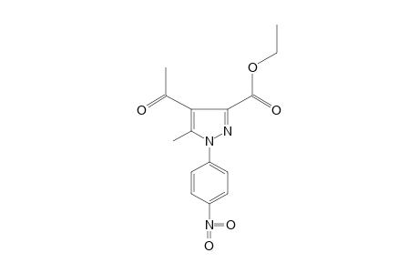 4-acetyl-5-methyl-1-(p-nitrophenyl)pyrazole-3-carboxylic acid, ethyl ester