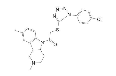 1H-pyrido[4,3-b]indole, 5-[[[1-(4-chlorophenyl)-1H-tetrazol-5-yl]thio]acetyl]-2,3,4,4a,5,9b-hexahydro-2,8-dimethyl-