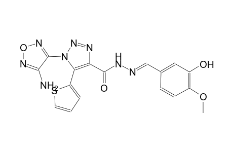 1-(4-amino-1,2,5-oxadiazol-3-yl)-N'-[(E)-(3-hydroxy-4-methoxyphenyl)methylidene]-5-(2-thienyl)-1H-1,2,3-triazole-4-carbohydrazide