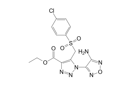 1-(4-amino-1,2,5-oxadiazol-3-yl)-5-[(4-chlorophenyl)sulfonylmethyl]-4-triazolecarboxylic acid ethyl ester