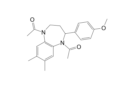 1,5-Diacetyl-7,8-dimethyl-2-(p-methoxyphenyl)-2,3,4,5-tetrahydro-1H-1,5-benzodiazepine