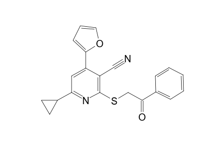 Pyridine-3-carbonitrile, 6-cyclopropyl-4-(2-furyl)-2-(2-oxo-2-phenylethylthio)-