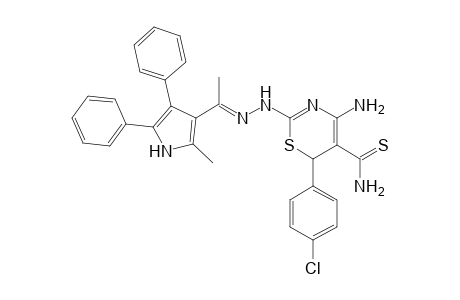 anti-2-[2-{1-(2-Methyl-4,5-diphenyl-1H-pyrrol-3-yl)ethylidene}hydrazino]-4-amino-6-(4-chlorophenyl)-6H-1,3-thiazine-5-carbothioamide