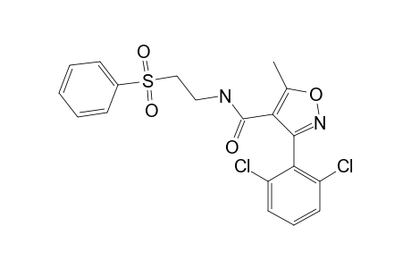 3-(2,6-dichlorophenyl)-5-methyl-N-[2-(phenylsulfonyl)ethyl]-4-isoxazolecarboxamide