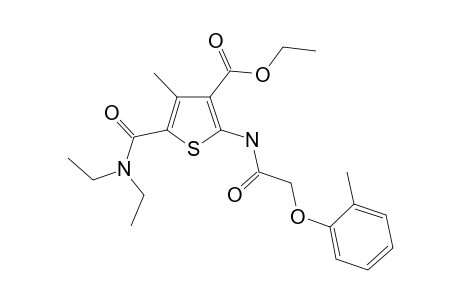 5-(Diethylcarbamoyl)-4-methyl-2-[[2-(2-methylphenoxy)acetyl]amino]thiophene-3-carboxylic acid ethyl ester