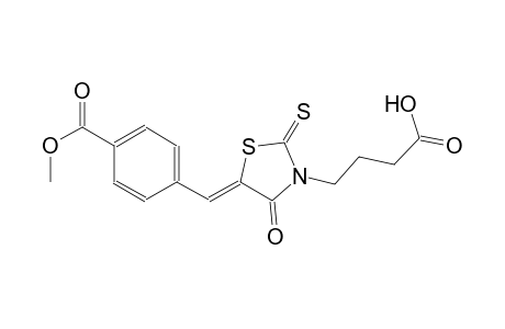 4-{(5Z)-5-[4-(methoxycarbonyl)benzylidene]-4-oxo-2-thioxo-1,3-thiazolidin-3-yl}butanoic acid