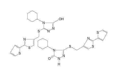 4-cyclohexyl-5-{{[2-(2-thienyl)-4-thiazolyl]methyl}thio}-4H-1,2,4-triazol-3-ol