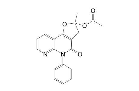 (+-)-2-Acetoxy-3,5-dihydro2-methyl-5-phenyfuro[3,2-c][1.8]naphthyridin-4(2H)-one