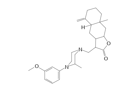 3-[[4-(3-methoxyphenyl)-3-methyl-1-piperazinyl]methyl]-8a-methyl-5-methylene-3a,4,4a,6,7,8,9,9a-octahydro-3H-benzo[f]benzofuran-2-one