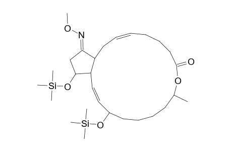 4,21-di(trimethylsiloxy)-9-methyl-10-oxa-11-oxo-19-methoxyimino-bicyclo[16.3.0]heneicos-2,15-diene