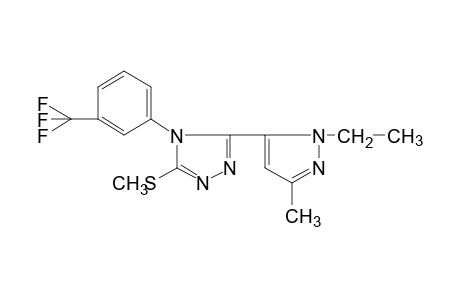 3-(1-ethyl-3-methylpyrazol-5-yl)-5-(methylthio)-4-(alpha,alpha,alpha-trifluoro-m-tolyl)-4H-1,2,4-triazole