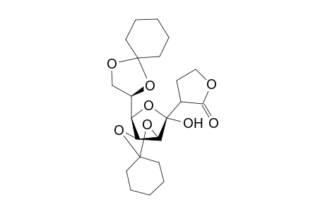 (2S)-4,5;6,8-Di-O-cyclohexylidene-2-deoxy-2-(2'-hydroethyl)-.alpha.-D-manno-3,6-furanoso-oct-3-ulosonate-1,2'-lactone