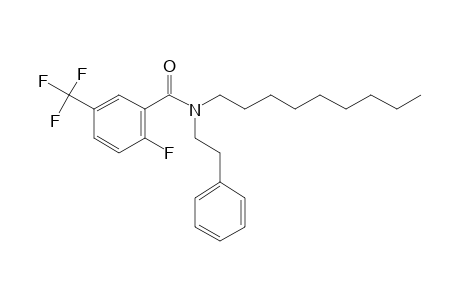 2-Fluoro-5-(trifluoromethyl)benzamide, N-(2-phenylethyl)-N-nonyl-