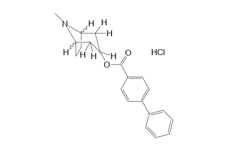 tropan-3-ol, p-phenylbenzoate (ester), hydrochloride