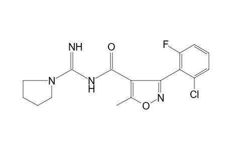 3-(2-chloro-6-fluorophenyl)-5-methyl-N-[1-(1-pyrrolidinyl)formimidoyl]-4-isoxazolecarboxamide