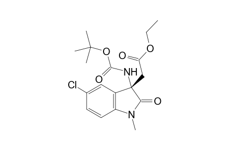 (S)-Ethyl 2-(3-((tert-butoxycarbonyl)amino)-5-chloro-1-methyl-2-oxoindolin-3-yl)acetate