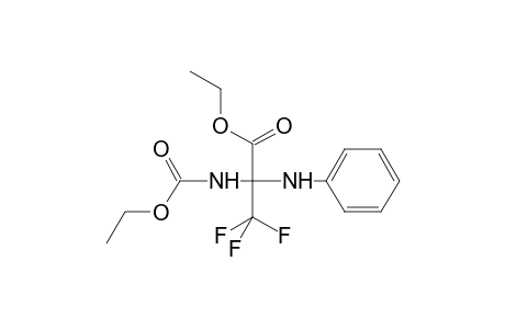 Propanoic acid, 2-[(ethoxycarbonyl)amino]-3,3,3-trifluoro-2-(phenylamino)-, ethyl ester