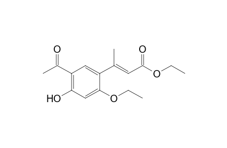 (E)-3-(5-acetyl-2-ethoxy-4-hydroxy-phenyl)but-2-enoic acid ethyl ester