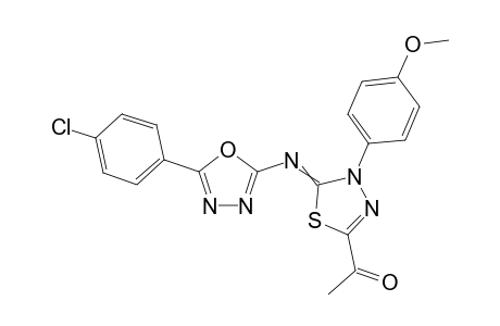 1-(5-((5-(4-Chlorophenyl)-1,3,4-oxadiazol-2-yl)imino)-4-(4-methoxyphenyl)-4,5-dihydro-1,3,4-thiadiazol-2-yl)ethanone