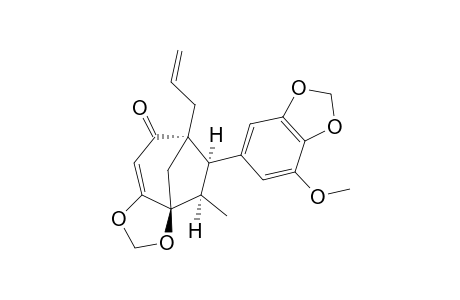 OCOBULLENONE;REL-(7S,8R,1'R,3'R)-DELTA-8'-5-METHOXY-3,4-METHYLENEDIOXY-3',4'-METHYLENEDIOXY-1',2',3',6'-TETRAHYDRO-6'-OXO-7.1'.8.3'-NEOLIGNAN