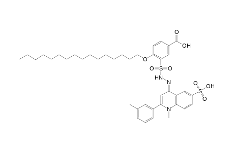 4-(hexadecyloxy)-3-sulfobenzoic acid, 3-[(1-methyl-6-sulfo-2-m-tolyl-4(1H)-quinolylidene)hydrazide]