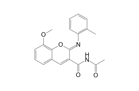 N-({(2Z)-8-methoxy-2-[(2-methylphenyl)imino]-2H-chromen-3-yl}carbonyl)acetamide