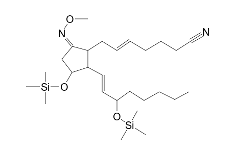 9-oxo-11,15-Dihydroxyprosta-5,13-dienenitrile bis(tms) ether methoxime minor isomer